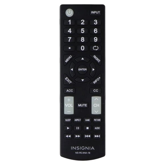 Insignia Remote Control (NS-RC4NA-18) for Select Insignia TVs - Black NEW - Picture 1 of 2